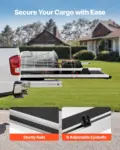 VEVOR Sliding Truck Bed Organizer, 65 x 48-Inch Heavy Duty Truck Bed Storage Drawer with 1000 lbs Capacity, Features 6 Movable Rings for Securing, 2-Postion Slide out Tray for Pickup Trucks, Black