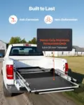 VEVOR Sliding Truck Bed Organizer, 78 x 48-Inch Heavy Duty Truck Bed Storage Drawer with 1000 lbs Capacity, Features 6 Movable Rings for Securing, 2-Postion Slide out Tray for Pickup Trucks, Black