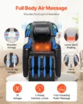 VEVOR Full Body Massage Chair, 3D Zero Gravity Recliner with SL Track, 18 Auto Modes, Heat, Foot Rollers, Armrest Control, LCD Display, 36 Airbags, Retractable Footrest