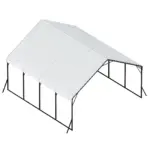 VEVOR Heavy Duty Metal Carport, 20 x 20 ft Outdoor Carport with Sturdy Frame & Roof, Car Garage Shade with Removable Sidewalls, Multi-Use Car Shelter for Pickup, Boat, Trucks & Tractors