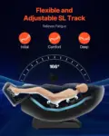 VEVOR Dual-Core 4D+3D Full Body Massage Chair, with Extended SL Track, Deep Yoga Stretch, Electric Extendable Footrest, TFT, AI Voice Control, Heat, Airbags, Armrest Controls, Wheels
