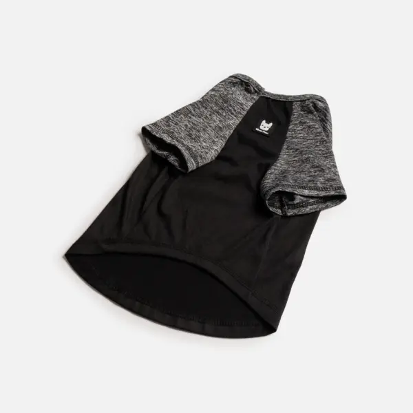 Urban Fit Dog Tee Black Athletic T-Shirt with Pocket & Raglan Sleeves