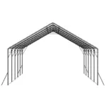 VEVOR Heavy Duty Metal Carport, 20 x 24 ft Outdoor Carport with Sturdy Frame & Roof, Car Garage Shade with Removable Sidewalls, Multi-Use Car Shelter for Pickup, Boat, Trucks & Tractors