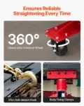 VEVOR Auto Body Frame Puller Straightener, 6T Tension Car Body Repair Equipment with 6000PSI Hydraulic Foot Pump & Swivel Post, Includes 16 Straightening Tools, for Auto Repair Shop, Sedan SUV Pickup