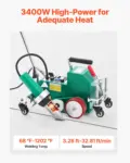 VEVOR Roofing Hot Air Welder, 3400W 220V High Power Plastic PVC TPO Welding Machine - 1.57in Welding Width, 0.04-0.08 in Thickness, 68 -1202 Heat Roofing Welding Tool, for Waterproofing Advertising