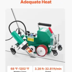 VEVOR Roofing Hot Air Welder, 3400W 220V High Power Plastic PVC TPO Welding Machine - 1.57in Welding Width, 0.04-0.08 in Thickness, 68 -1202 Heat Roofing Welding Tool, for Waterproofing Advertising
