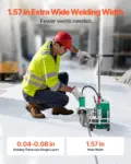 VEVOR Roofing Hot Air Welder, 3400W 220V High Power Plastic PVC TPO Welding Machine - 1.57in Welding Width, 0.04-0.08 in Thickness, 68 -1202 Heat Roofing Welding Tool, for Waterproofing Advertising