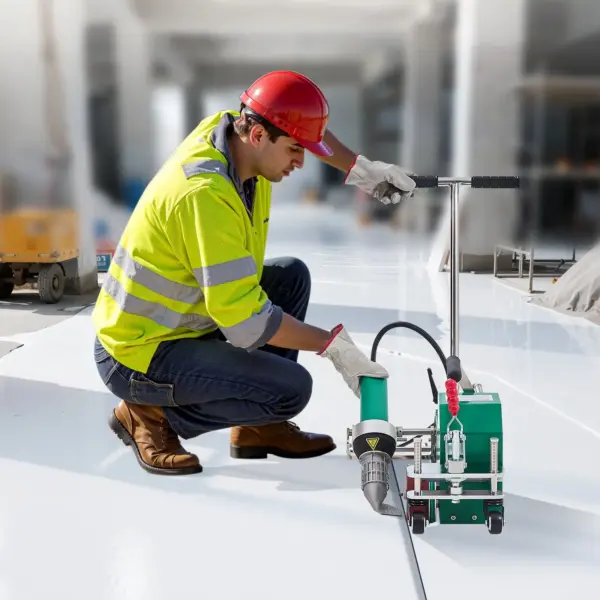 VEVOR Roofing Hot Air Welder, 3400W 220V High Power Plastic PVC TPO Welding Machine - 1.57in Welding Width, 0.04-0.08 in Thickness, 68 -1202 Heat Roofing Welding Tool, for Waterproofing Advertising