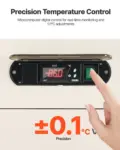 VEVOR Ultra Low Temperature Freezer, 28 L, 40 to 123 Adjustable Temp Range, with Rollers and Digital Display, 304 Stainless Steel Liner, Low Temperature Lab Freezer for Laboratory Samples Storage