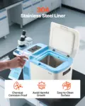 VEVOR Ultra Low Temperature Freezer, 25 L, 40 to 123 Adjustable Temp Range, with Digital Display, 304 Stainless Steel Liner, Portable Low Temperature Lab Freezer for Laboratory Samples Storage