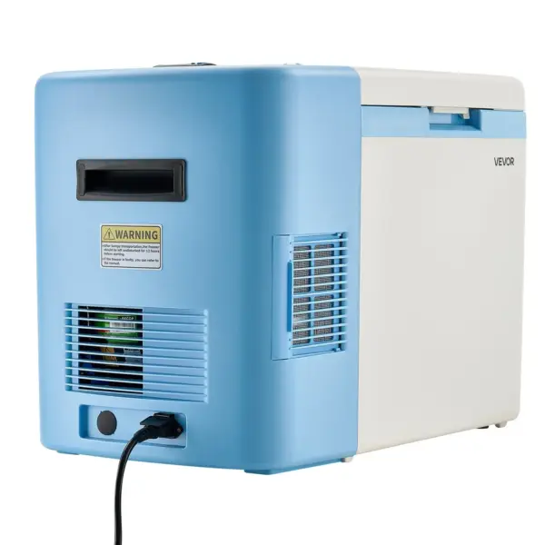 VEVOR Ultra Low Temperature Freezer, 25 L, 40 to 123 Adjustable Temp Range, with Digital Display, 304 Stainless Steel Liner, Portable Low Temperature Lab Freezer for Laboratory Samples Storage