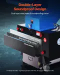 VEVOR Plastic Shredder Crusher, 7.5HP/5.5KW Plastic Bottle Grinder Granulator, 200-300kg/h Capacity Pulverizer Recycling Machine with Wheels, SDK-11 Blade & 8mm Mesh for PVC PTFE (220V 60Hz 3-Phase)