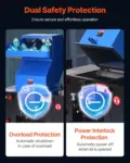 VEVOR Plastic Shredder Crusher, 7.5HP/5.5KW Plastic Bottle Grinder Granulator, 200-300kg/h Capacity Pulverizer Recycling Machine with Wheels, SDK-11 Blade & 8mm Mesh for PVC PTFE (220V 60Hz 3-Phase)