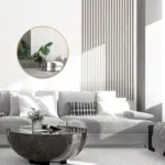 36 Inch Gold Metal Framed Round Bathrrom Mirror for Wall.