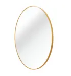 36 Inch Gold Metal Framed Round Bathrrom Mirror for Wall.