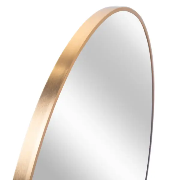 36 Inch Gold Metal Framed Round Bathrrom Mirror for Wall.