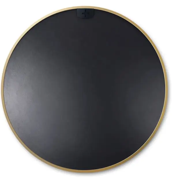 36 Inch Gold Metal Framed Round Bathrrom Mirror for Wall.