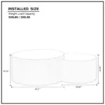 White Nesting table set of 2, Handcraft Relief MDF Coffee Table for Living Room/Office/Leisure Area