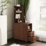 End Table with Drawers, Corner Table with Open Shelves, Tall Side Table for Bedroom and Corner(Expect Arrival Date 2025/4/16)