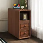 End Table with Drawers, Corner Table with Open Shelves, Tall Side Table for Bedroom and Corner(Expect Arrival Date 2025/4/16)