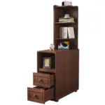 End Table with Drawers, Corner Table with Open Shelves, Tall Side Table for Bedroom and Corner(Expect Arrival Date 2025/4/16)
