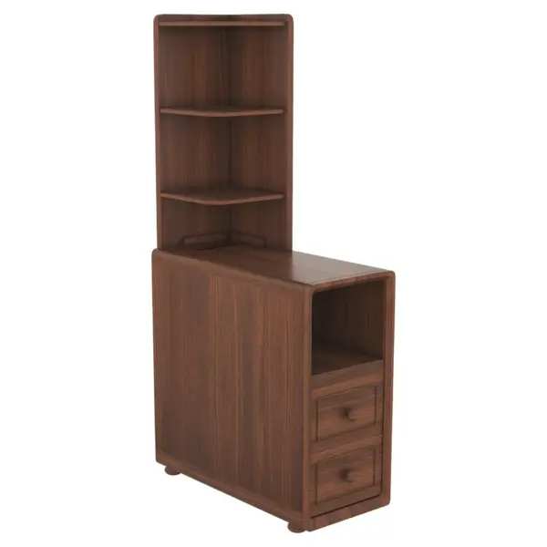 End Table with Drawers, Corner Table with Open Shelves, Tall Side Table for Bedroom and Corner(Expect Arrival Date 2025/4/16)