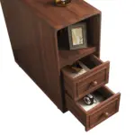 End Table with Drawers, Corner Table with Open Shelves, Tall Side Table for Bedroom and Corner(Expect Arrival Date 2025/4/16)