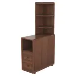 End Table with Drawers, Corner Table with Open Shelves, Tall Side Table for Bedroom and Corner(Expect Arrival Date 2025/4/16)