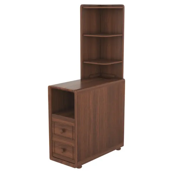 End Table with Drawers, Corner Table with Open Shelves, Tall Side Table for Bedroom and Corner(Expect Arrival Date 2025/4/16)