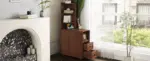 End Table with Drawers, Corner Table with Open Shelves, Tall Side Table for Bedroom and Corner(Expect Arrival Date 2025/4/16)