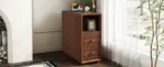 End Table with Drawers, Corner Table with Open Shelves, Tall Side Table for Bedroom and Corner(Expect Arrival Date 2025/4/16)