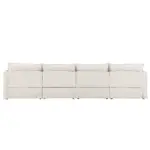 125.5'' Modular Sectional Sofa with Movable Ottoman,6-seat L pholstered Indoor Furniture, Wide Seat ,Free Combination, Oversized Chenille Sofa for Living Room & Apartment,2 Colors