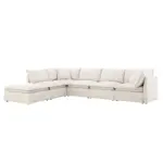 125.5'' Modular Sectional Sofa with Movable Ottoman,6-seat L pholstered Indoor Furniture, Wide Seat ,Free Combination, Oversized Chenille Sofa for Living Room & Apartment,2 Colors