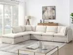125.5'' Modular Sectional Sofa with Movable Ottoman,6-seat L pholstered Indoor Furniture, Wide Seat ,Free Combination, Oversized Chenille Sofa for Living Room & Apartment,2 Colors