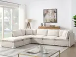 125.5'' Modular Sectional Sofa with Movable Ottoman,6-seat L pholstered Indoor Furniture, Wide Seat ,Free Combination, Oversized Chenille Sofa for Living Room & Apartment,2 Colors
