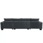 114' Sleeper Sofa,U Shaped Sofa , Pull Out Bed,Convertible Oversize 2 in 1 Sleeper Sofa, Living Room,Upholstery Sofa Bed,Adjustable Sleeper Sofa,Corduroy,Dark Gray