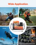 VEVOR PCP Air Compressor, 4500PSI/30Mpa Diving Scuba Tank Air Compressor, 60 L/min Four-Cylinder Auto Stop PCP Rifle Compressor Pump with Fan Cooling System for Scuba Tanks, Paintball, Firefighting