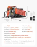VEVOR PCP Air Compressor, 4500PSI/30Mpa Diving Scuba Tank Air Compressor, 60 L/min Four-Cylinder Auto Stop PCP Rifle Compressor Pump with Fan Cooling System for Scuba Tanks, Paintball, Firefighting