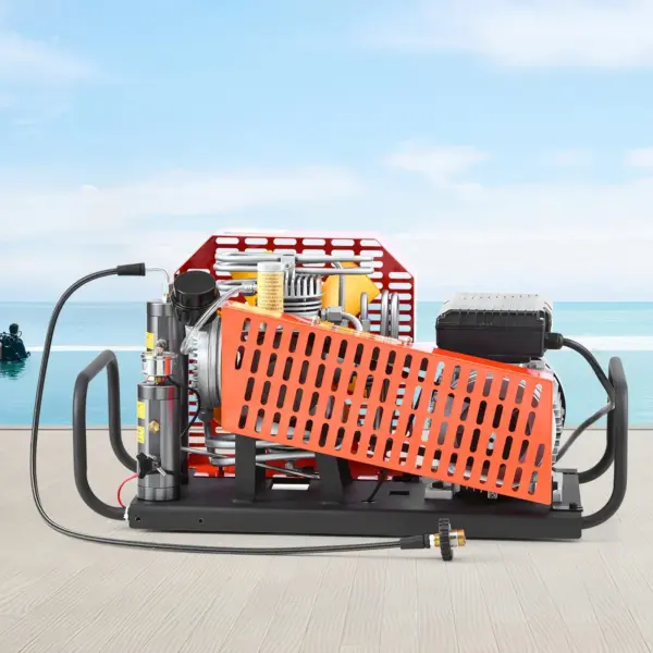 VEVOR PCP Air Compressor, 4500PSI/30Mpa Diving Scuba Tank Air Compressor, 60 L/min Four-Cylinder Auto Stop PCP Rifle Compressor Pump with Fan Cooling System for Scuba Tanks, Paintball, Firefighting