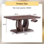 Modern Minimalist Walnut Dark Brown Texture Sticker-Patterned MDF Rectangular Coffee Table. Add a quiet and cozy atmosphere to your home.MDF coffee table,Walnut,Dark Brown textured Sticker,side table.