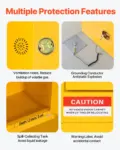 VEVOR Flammable Cabinet, 37.9 x 34.0 x 65.0 Inch, 65 Gallon Flammable Storage Cabinet with Adjustable Shelf, Cold-Rolled and Galvanized Steel Fire Cabinets, for Commercial Industrial Home Use, Yellow