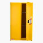 VEVOR Flammable Cabinet, 37.9 x 34.0 x 65.0 Inch, 65 Gallon Flammable Storage Cabinet with Adjustable Shelf, Cold-Rolled and Galvanized Steel Fire Cabinets, for Commercial Industrial Home Use, Yellow