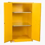 VEVOR Flammable Cabinet, 37.9 x 34.0 x 65.0 Inch, 65 Gallon Flammable Storage Cabinet with Adjustable Shelf, Cold-Rolled and Galvanized Steel Fire Cabinets, for Commercial Industrial Home Use, Yellow