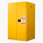 VEVOR Flammable Cabinet, 37.9 x 34.0 x 65.0 Inch, 65 Gallon Flammable Storage Cabinet with Adjustable Shelf, Cold-Rolled and Galvanized Steel Fire Cabinets, for Commercial Industrial Home Use, Yellow