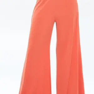 Made in USA Solid Wide Leg Pants w Thick Waistband