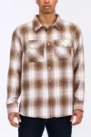 Regular Fit Checker Plaid Flannel Long Sleeve