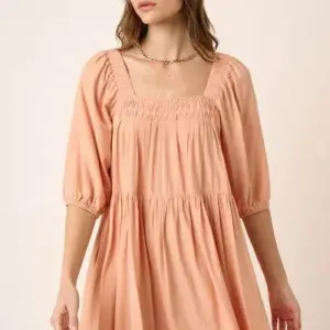 Mittoshop Pintuck Detail Tie Back Mini Dress