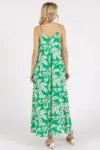 Mittoshop Printed V-Neck Maxi Cami Dress with Pockets