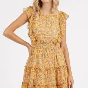 Mittoshop Ditsy Floral Print Ruffle Chiffon Mini Dress