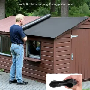 VEVOR Roll Roofing, 30 x 40 ft, 45 mil EPDM Rubber Roofing, Long Lifespan & Weather-resistant, Withstands Harsh Temperatures, Flexible & Easy Installation, Roof Underlayment for RVs, Roofs, Ponds